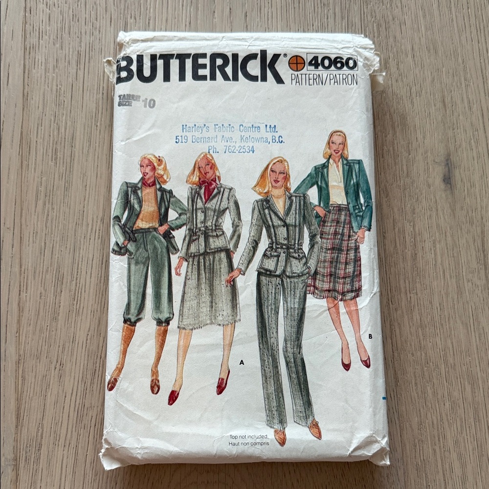 3/$30 Butterick 4060 Vintage Womens Suit Sewing Pattern size 10 cut